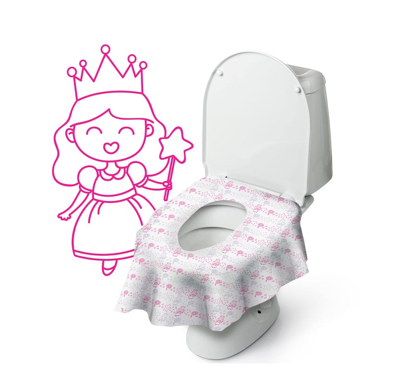 Cadily Princess Disposable Toilet Seat Cover for Kids 20 Pack, XL, Waterproof & Individually Wrapped Toddler Toilet Covers Disposable for Travel, Potty Liners for Toddlers, Potty Training for Girls and Boys - Image 3